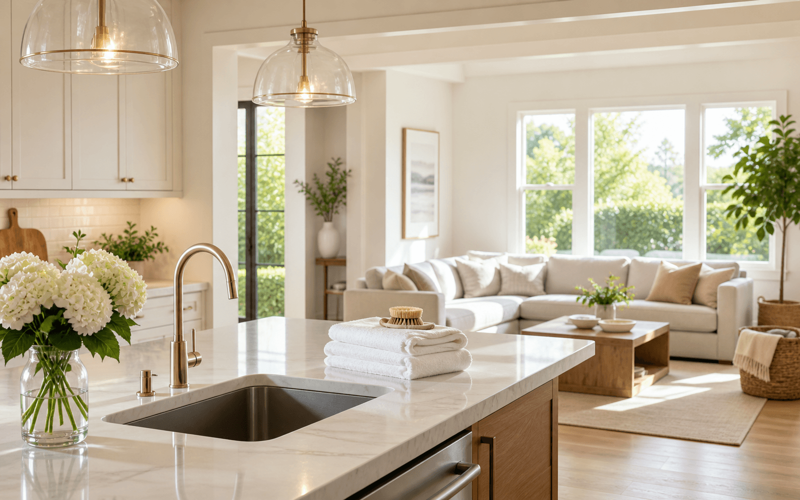 Freshly cleaned home interior by The Tidy Maid